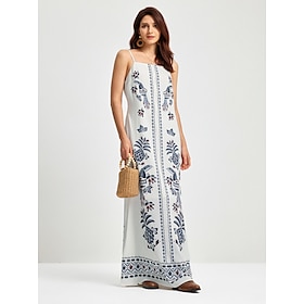 Foto: Maxi jurk met bloemenzomervakantie women s clothing dresses print 