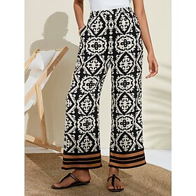 Foto: Relaxte rechte broek met volledige lengte women s clothing bottoms pants 