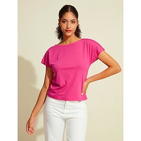 Foto: Sorona t shirt met ronde hals en magyaarse mouwen women s clothing tops blouses t shirts 