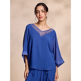 Foto: Chiffon casual magyar mouw diepe v blouse women s clothing tops blouses 